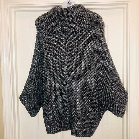 NWT Italy-Paola Manfredi METALLIC Cable Sweater M - Picture 6 of 8